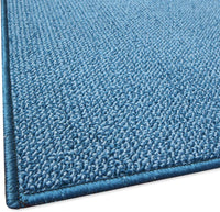 Tappeto Cucina 57x230 cm Tessitura Piatta Antiscivolo Multiuso Corsia Corridoio Made In Italy Blu