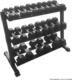 Rack manubri 3 livelli – 600 kg – nero