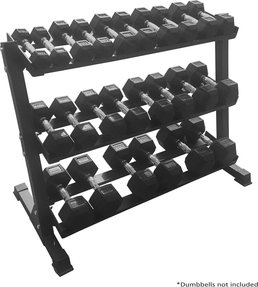 Rack manubri 3 livelli – 600 kg – nero