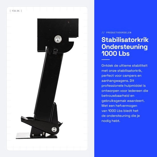 Sostegno telescopico opzionabile da 1000 lbs con fermo a vite, resistente all'usura e alle intemperie, realizzato con finissima lavorazione.