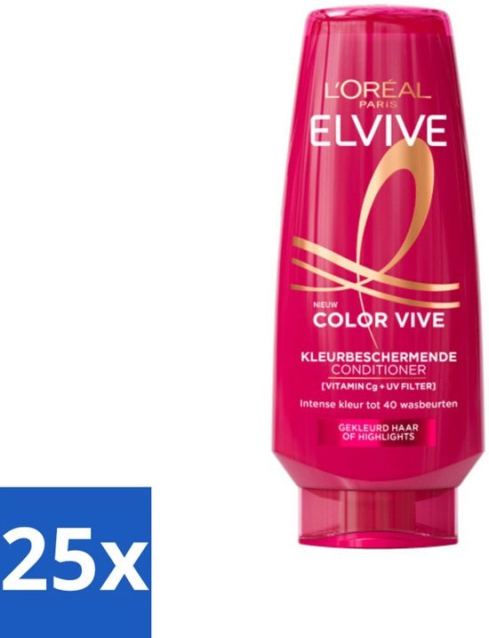25 x Condizionatore per Capelli Colorati 200 ml - Capelli Colorati - Risalto - Protezione contro la Disidratazione - Punte di Capelli Spaccate - Vitamina C