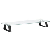 Supporto per Monitor Nero 60x20x8cm Vetro Temperato e Metallo CFW1533235