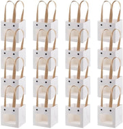Set di regali in cartone 16 pezzi - Carta forte bianca - 20x10x10cm - Con ganci - Per compleanni/matrimoni/feste - Vetrina trasparente - Scatola di regalo