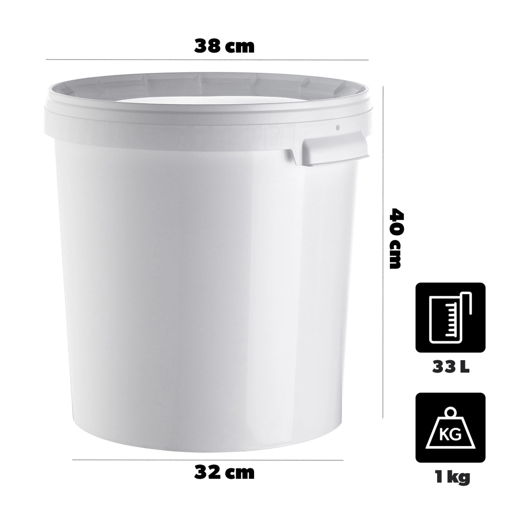 Contenitore per fermentazione KADAX da 33 litri, secchio per vino, liquori e birra con coperchio, fermentatore