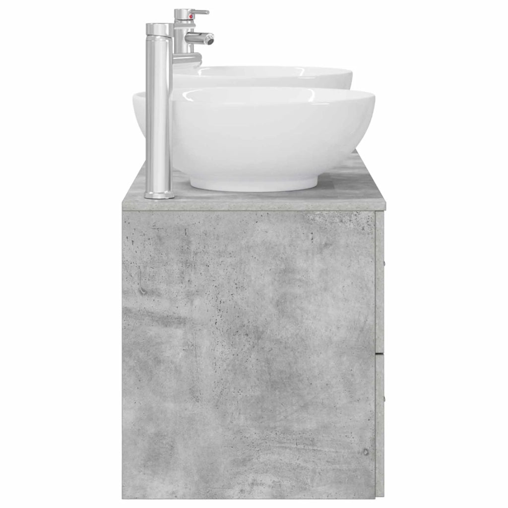 Set di mobili per il bagno 3 pz Grigio Cemento 3405902
