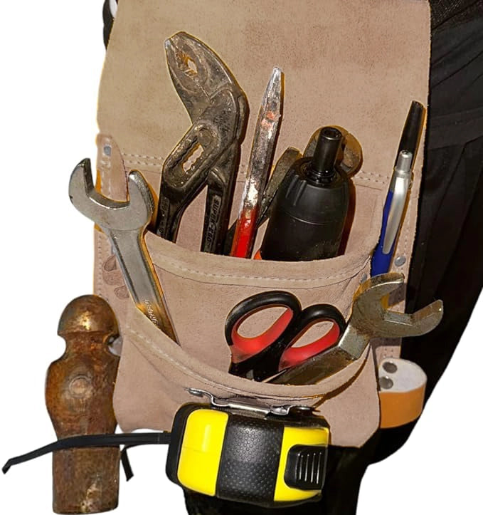 BORSA CARPENTIERE Con due tasche, portamartello e cintura in nylon