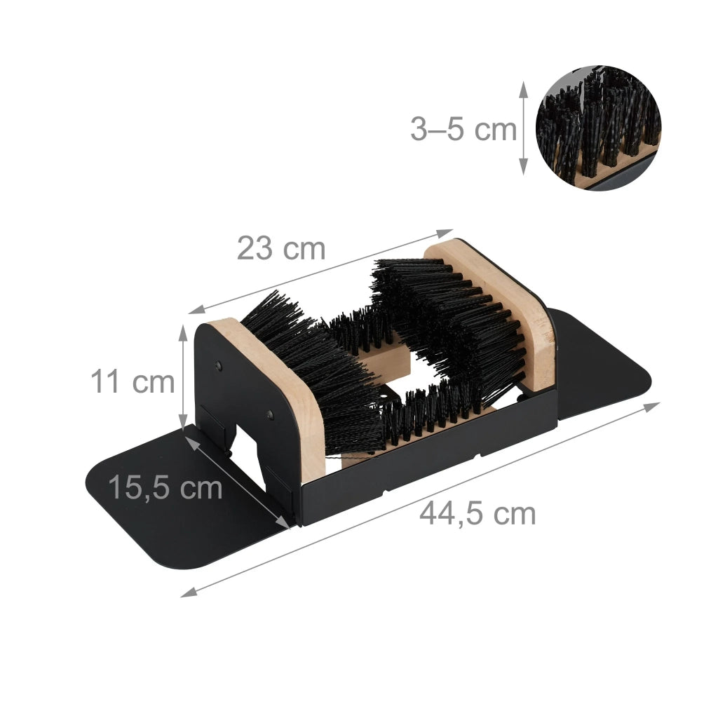 Set di 1 pulisci scarpe da esterno antiscivolo efficace 60 x 30 x 5 cm in plastica nera 13_0017735