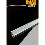 Trade Shop - Profilo In Alluminio 2mt Completo Di Strip Led + Cover 12v 7w/mt Al-12v-2025-120 - -bianco Naturale      -