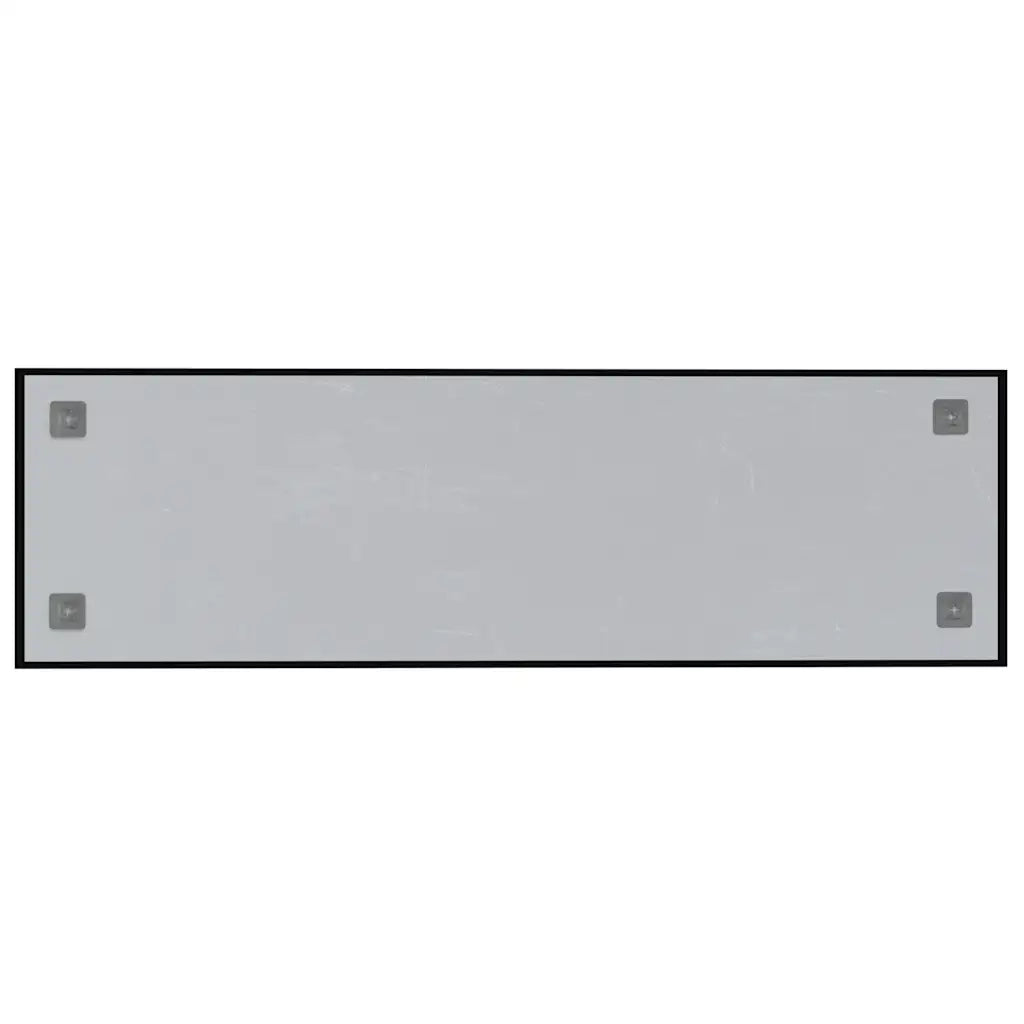 Lavagna Magnetica a Parete Nera 100x30 cm Vetro Temperato 347932