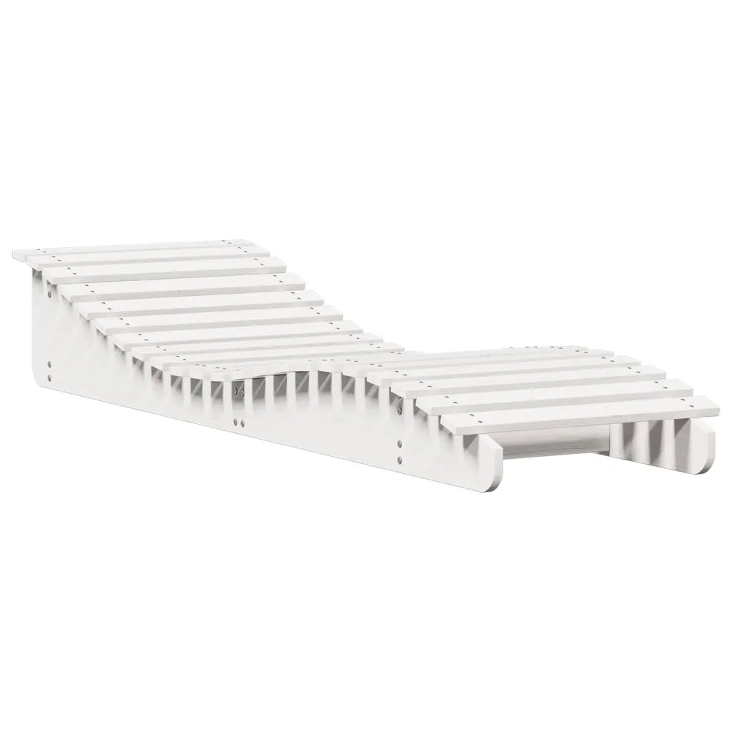 Lettini Prendisole 2pz Bianchi 205x60x31,5 Legno Massello Pino