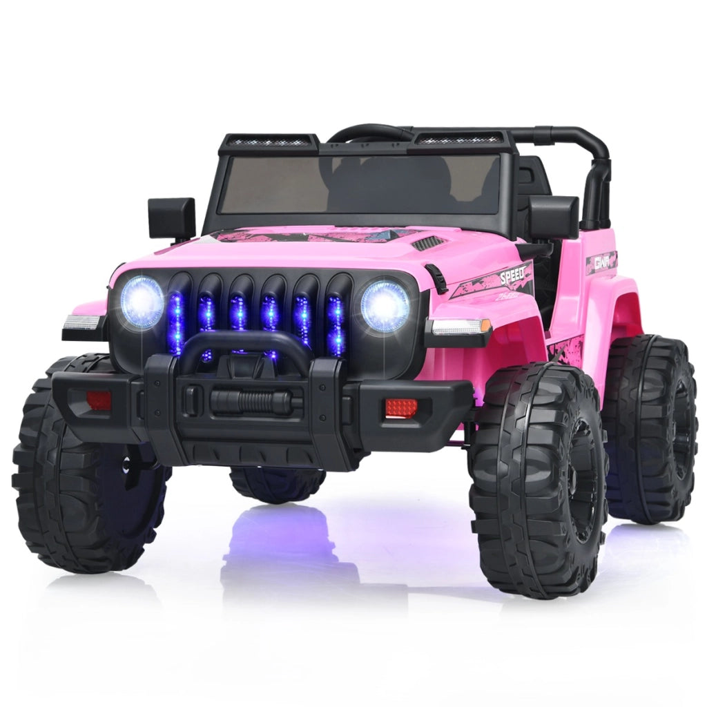 Auto per bambini alimentata a batteria 12V con 2 posti e telecomando musica porta USB, Auto elettrica Rosa-Macchinine giocattoli