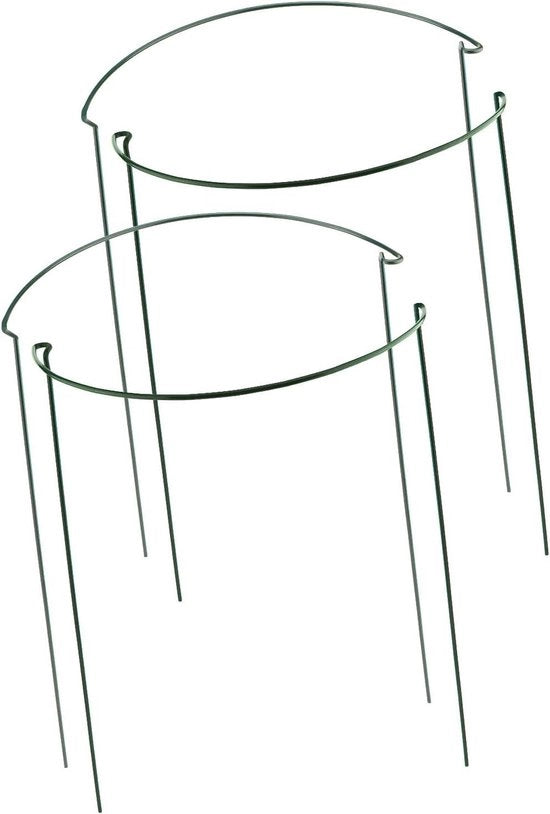 Sostegno per Piante Stakke Metalliche Giardino - Gabbia di Sostegno per Fiori - Sostegno a Rete per Rosse Pomodore Giglio Tulipano - 4 pezzi (40cm x 25cm) sostegno per piante a forma semicircolare