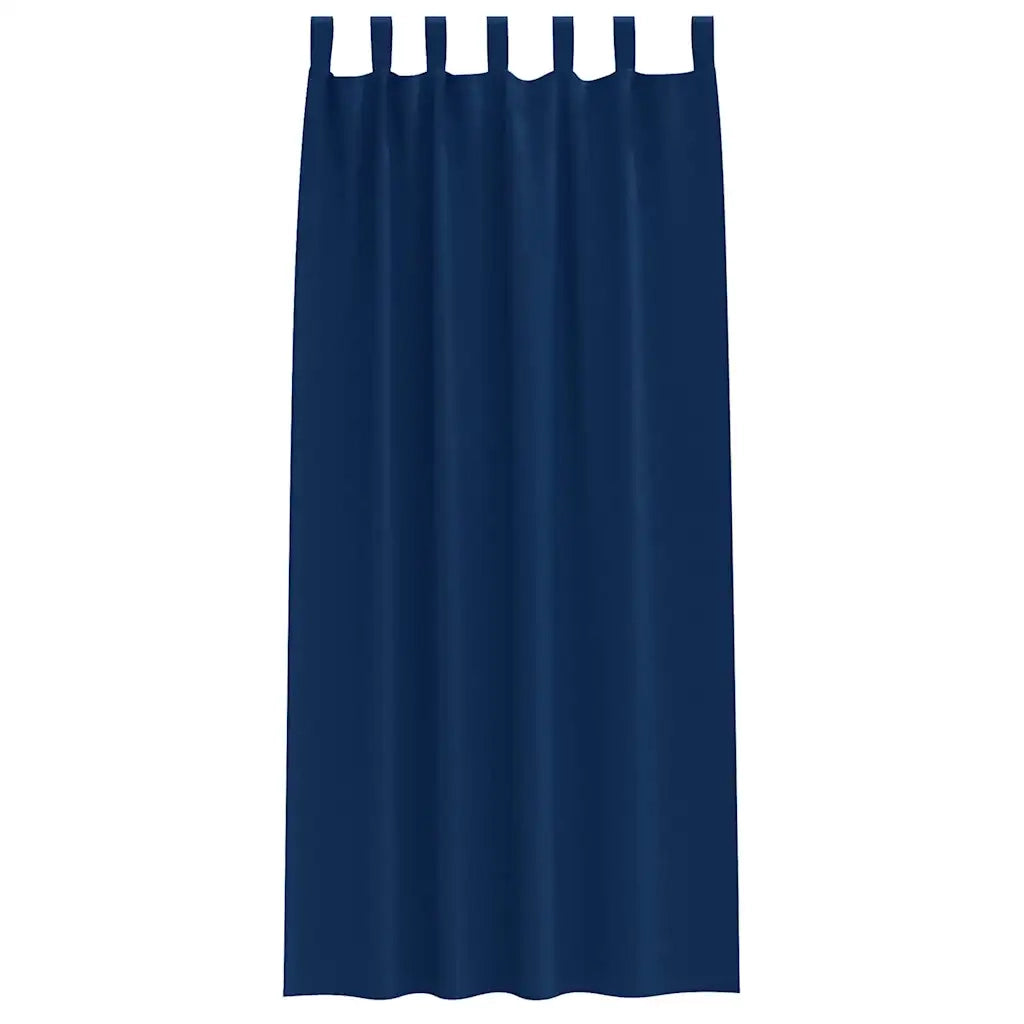 vidaXL Tende con tende 2 pcs Blu scuro Poliestere