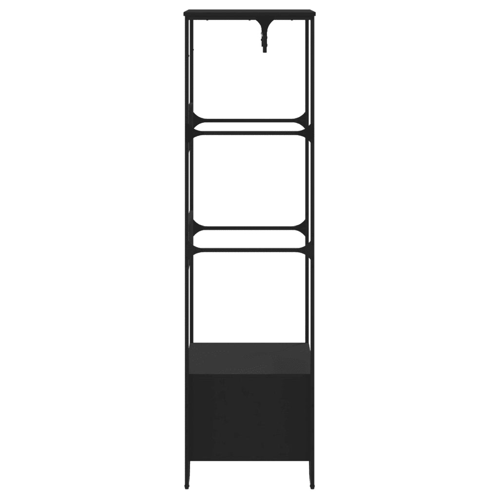 Armadio Nero 90x50x180 cm in Truciolato