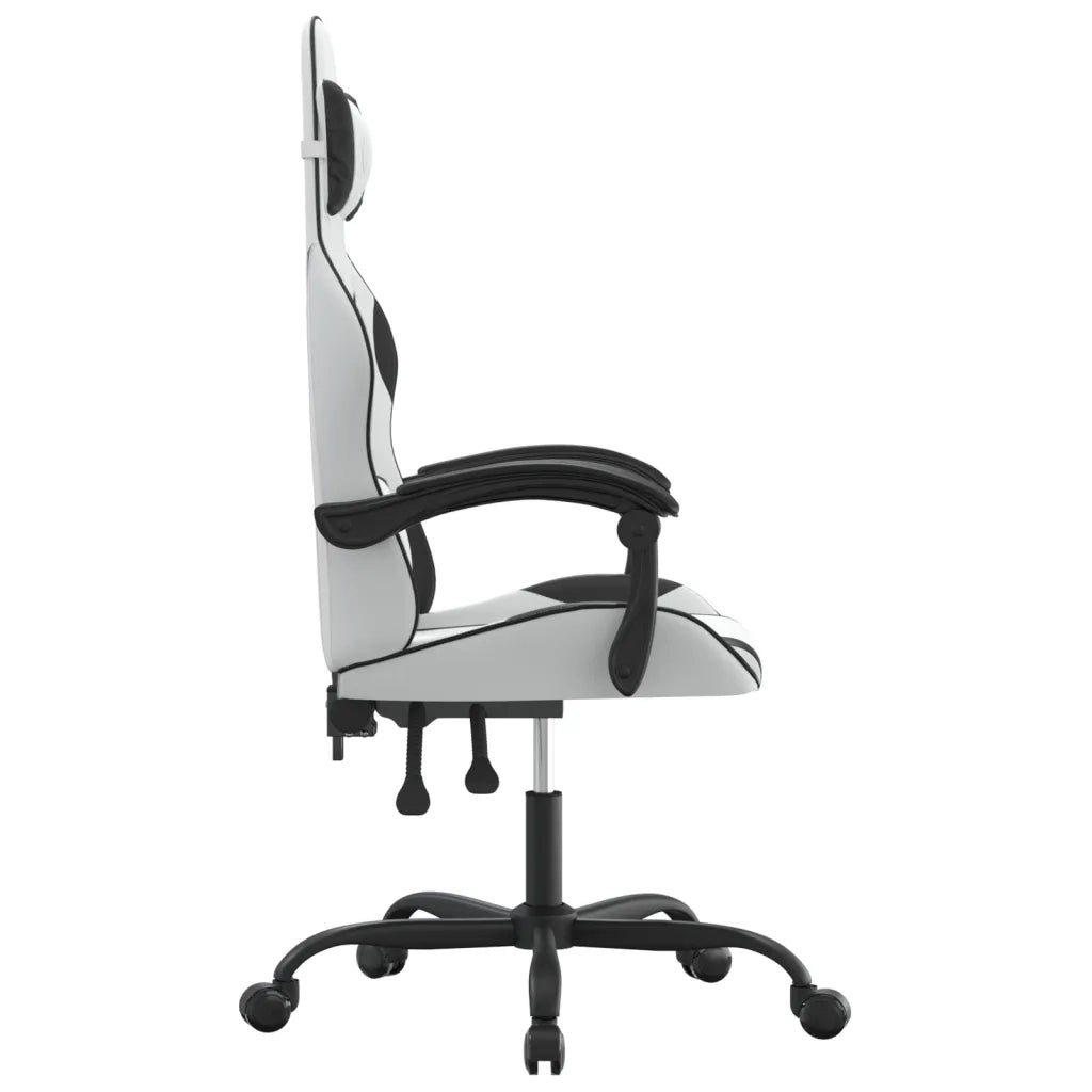 Sedia da Gaming Bianco e Nero in Similpelle 3143876