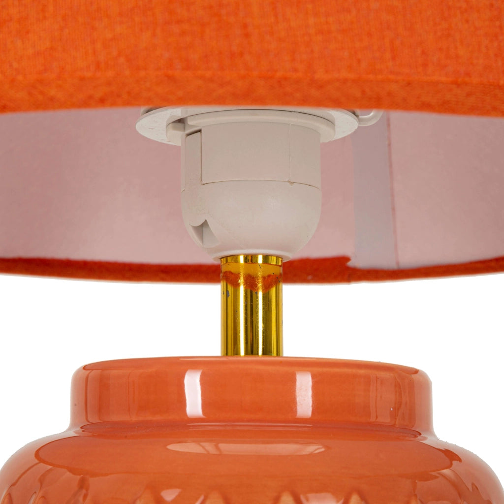 Cordov, Lampada da Tavolo Necessaria 1 Lampadina, Arancione