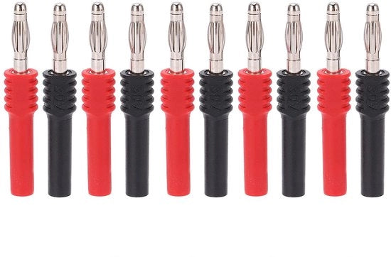 10 pezzi 4mm maschio a 2mm femmina connettore jack isolato banana per testare i cavi multimetro elettrici