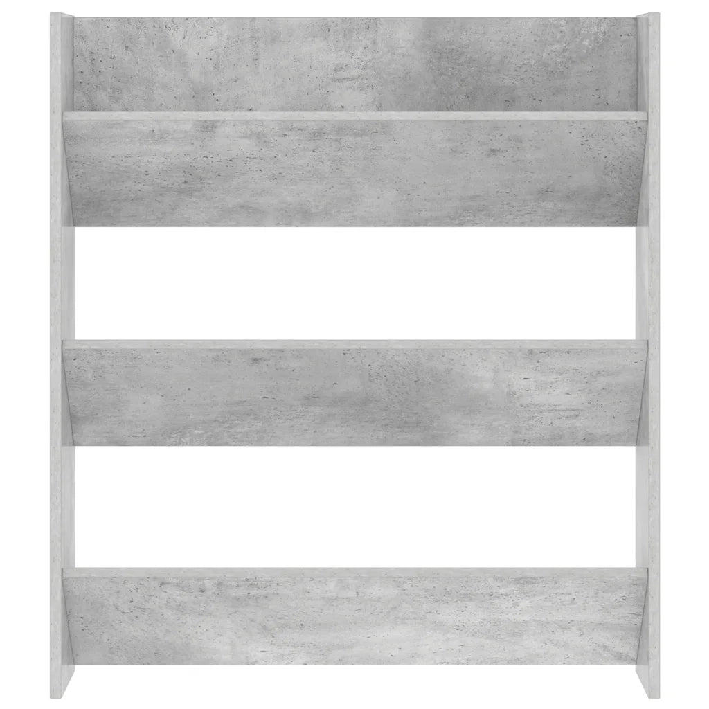 Scarpiera a Muro Grigio Cemento 80x18x90cm in Legno Multistrato 806785