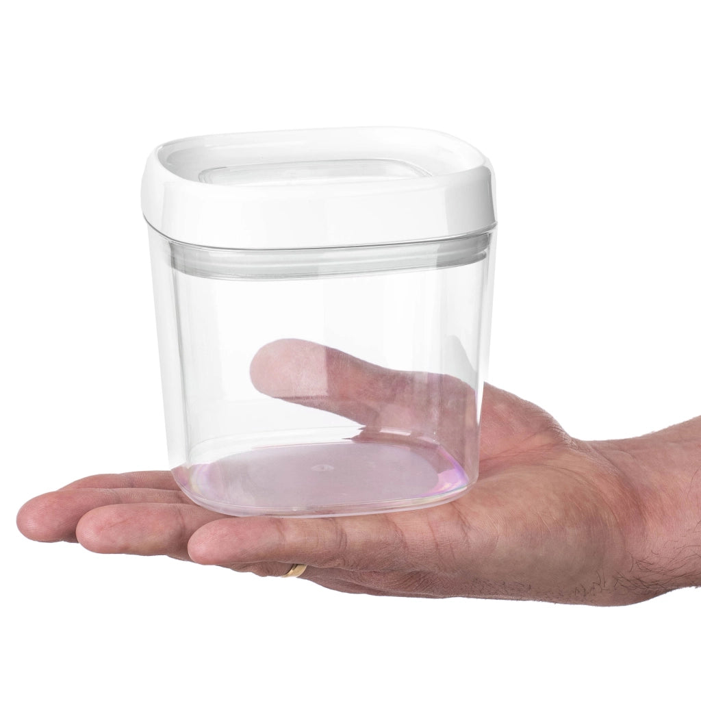 KADAX Contenitori per alimenti sfusi e spezie con coperchio, in plastica, confezione da 3 pezzi.