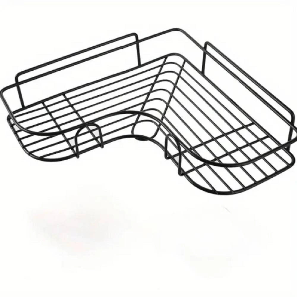 Trade Shop - Supporto Angolare Da Parete Mensola Da Appendere Senza Punzonatura Bagno Cucina -