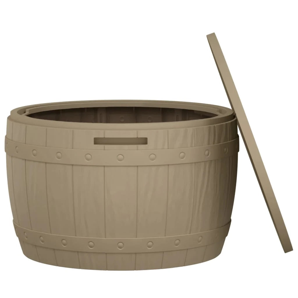 Cassetta portaoggetti per mobili da giardino 3 in 1 in polipropilene marrone chiaro 02_0013028