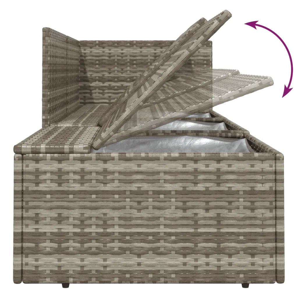 Set Divani da Giardino 5 pz con Cuscini in Polyrattan Grigio 3157316