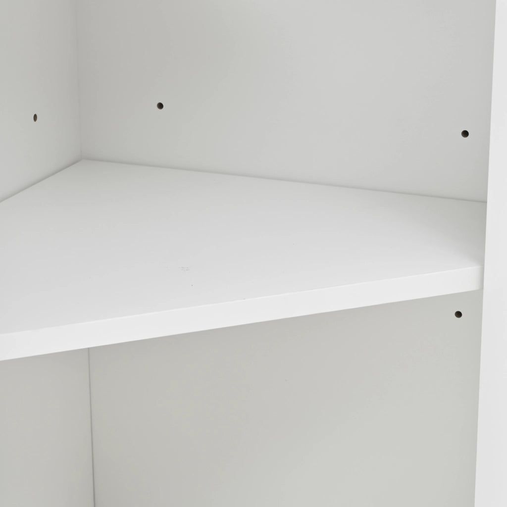 Mobile sottolavabo da bagno con lavabo in ceramica, struttura in MDF e vani contenitore, bianco