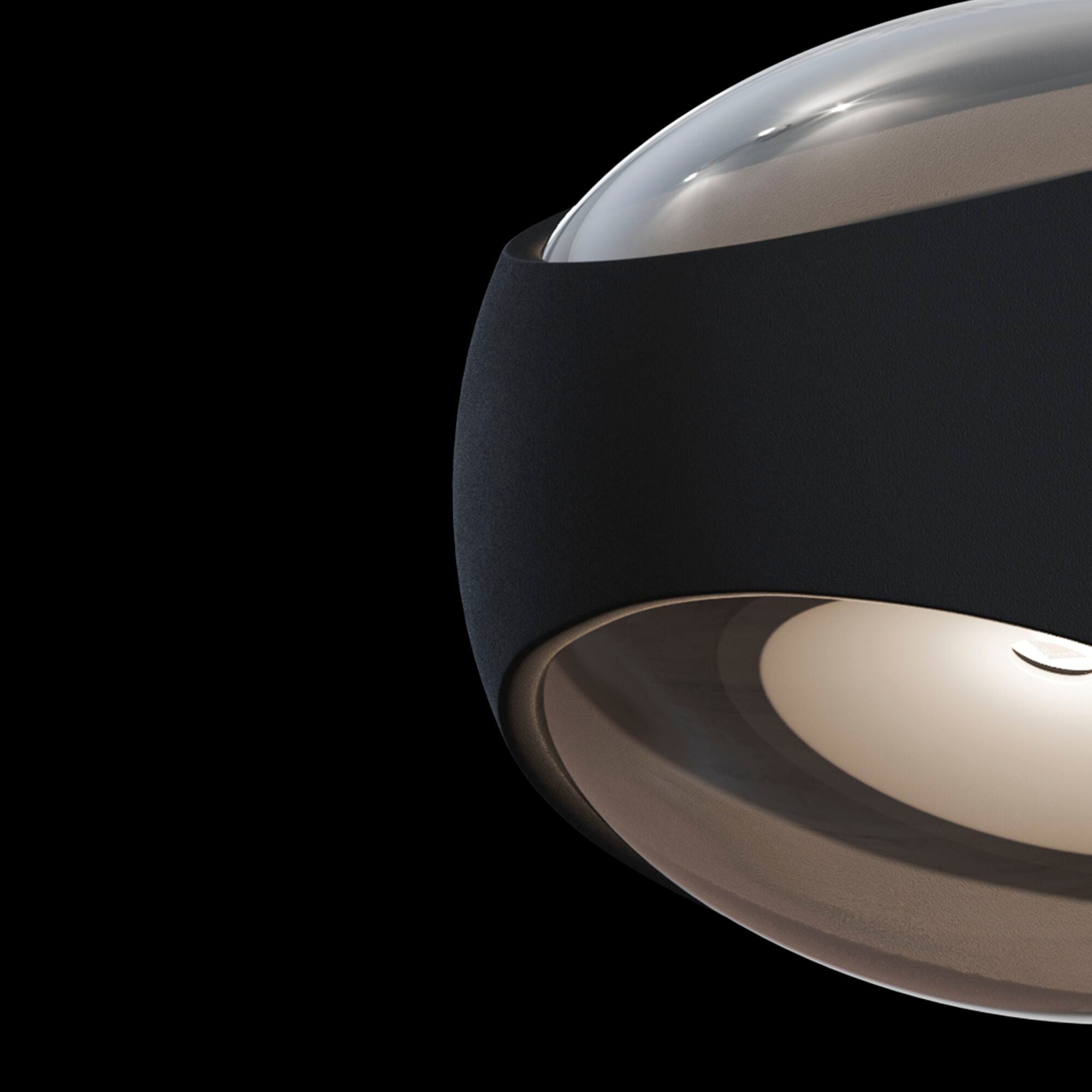 Lampada da parete Outdoor in Alluminio Stream Nero