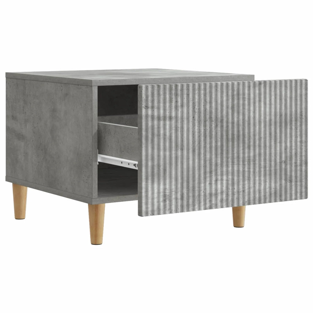 Tavolino da salotto con cassetto Grigio Cemento 49 x 50 x 40 cm 894738