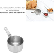 Mini Piatto di Acciaio Inox 304 - Manico - Disegno Ripiegabile - Cottura/Arrosto - 50ml - Ideale per Latte/Salse - Piatto per Latte