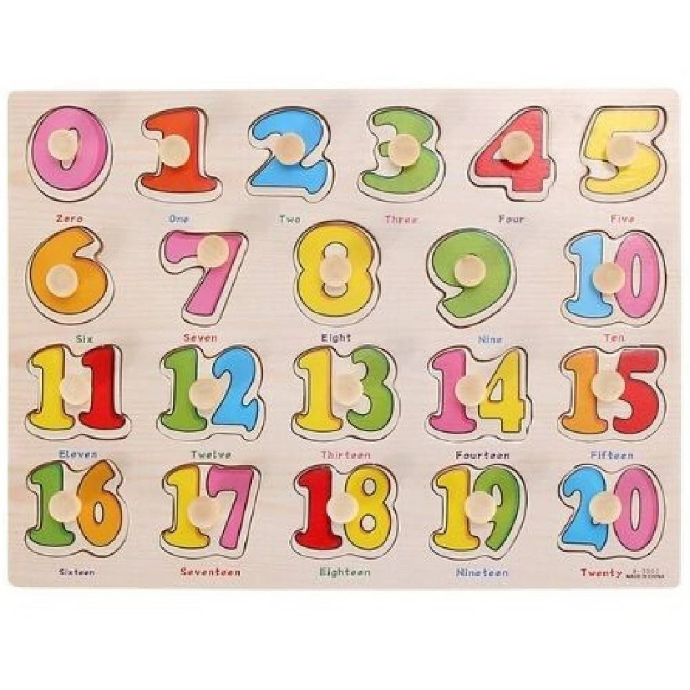 Trade Shop - Gioco Giocattolo Educativo Bambini Bimbi Puzzle 3d Numeri Legno Colorati -