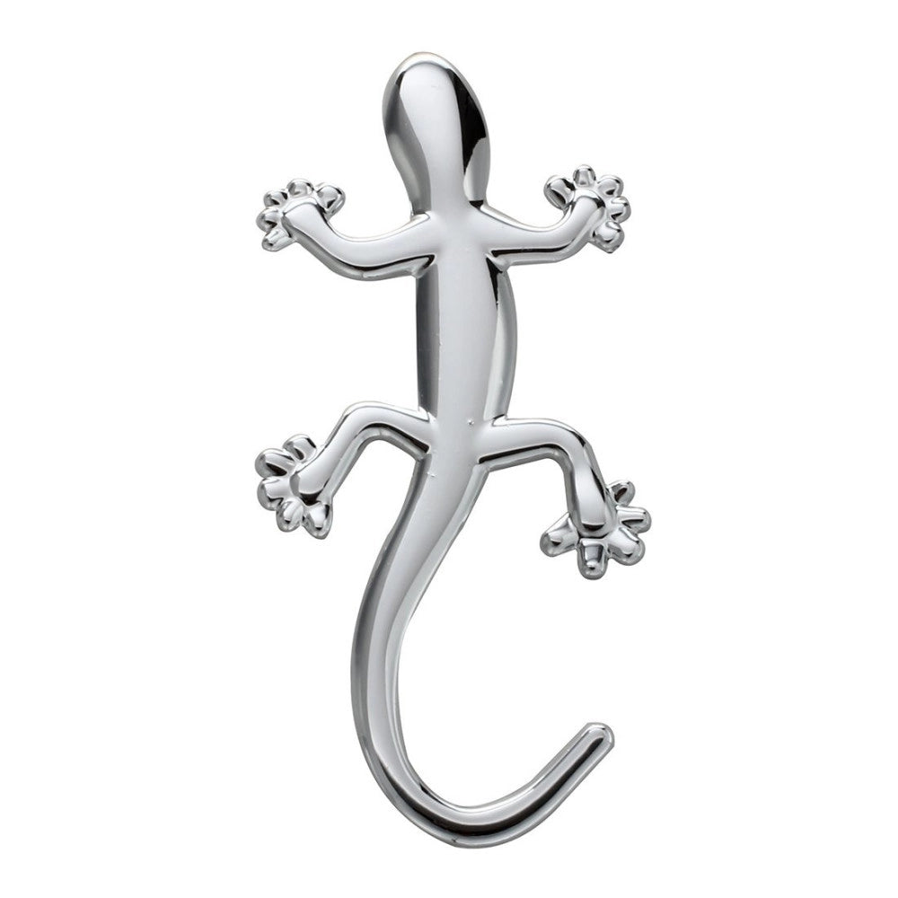 Trade Shop - Adesivo Decorazione 3d In Pvc Cromato Per Auto Figura Stemma Geco Geko Sticker -