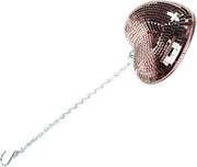 Decorazione per albero di Natale Mini Discobal a specchio - Ornamento da appendere per torta - Bol a specchio riflettente - Rosé oro.