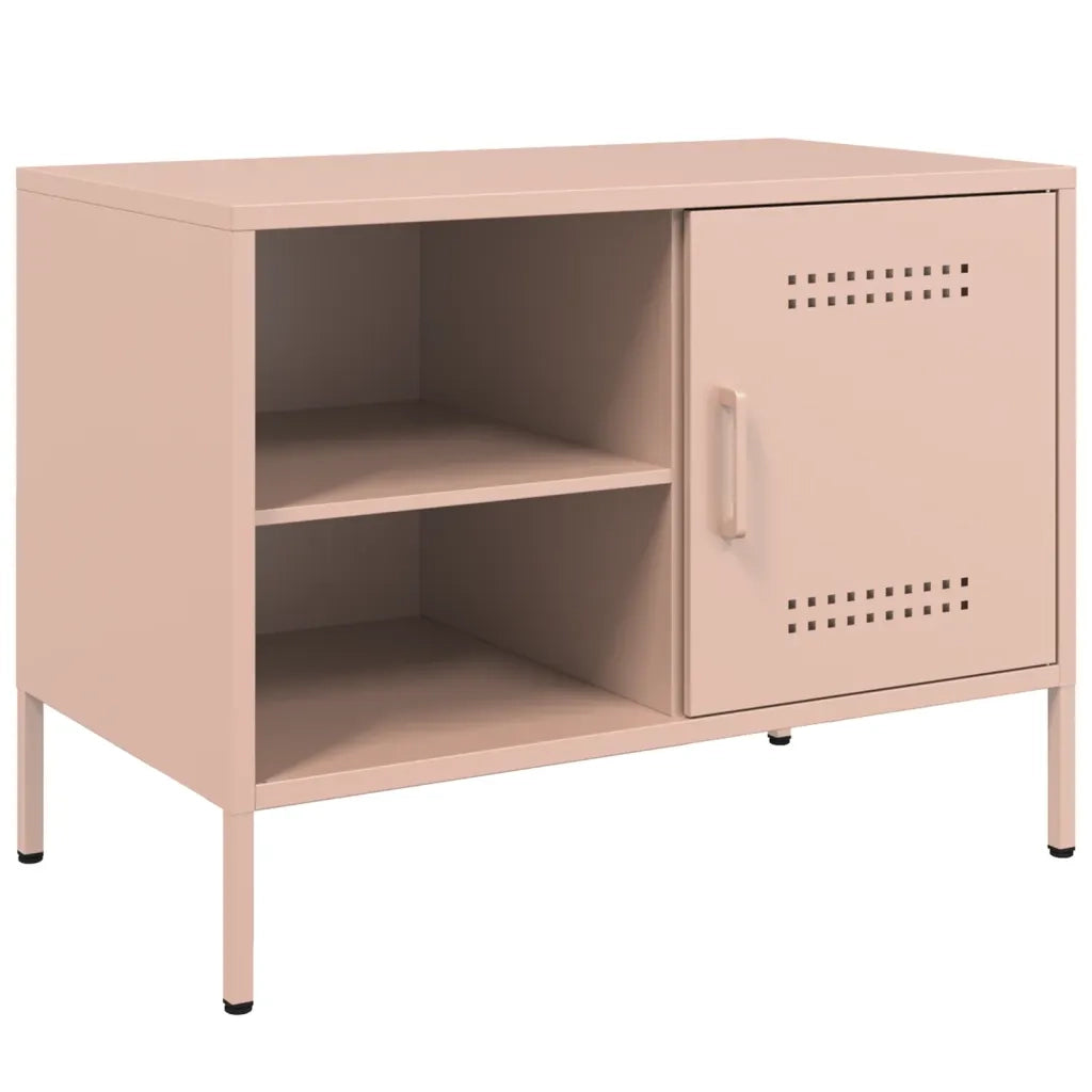 Mobile TV-Credenza per TV-Console TV Rosa 68x39x50,5 cm in Acciaio 900025