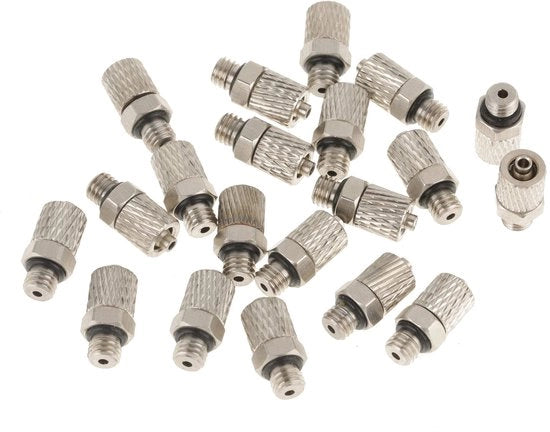 20 pezzi M5 4 mm mini connettore pneumatico a vite rapida - tubo di aspirazione.