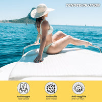 Finta Pelle Trapuntata Bianca - Resistente, Ideale per Nautica Interno e Esterno - Vendita al Mezzo Metro