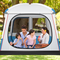 Tenda Campeggio 3-5 Persone, Tenda Doppia Porta, Tenda Anti UV Impermeabile e Antivento, Facile da Montare, per 3 Stagioni, Spiaggia Campeggio Pesca, 248 x 248 x 230 cm