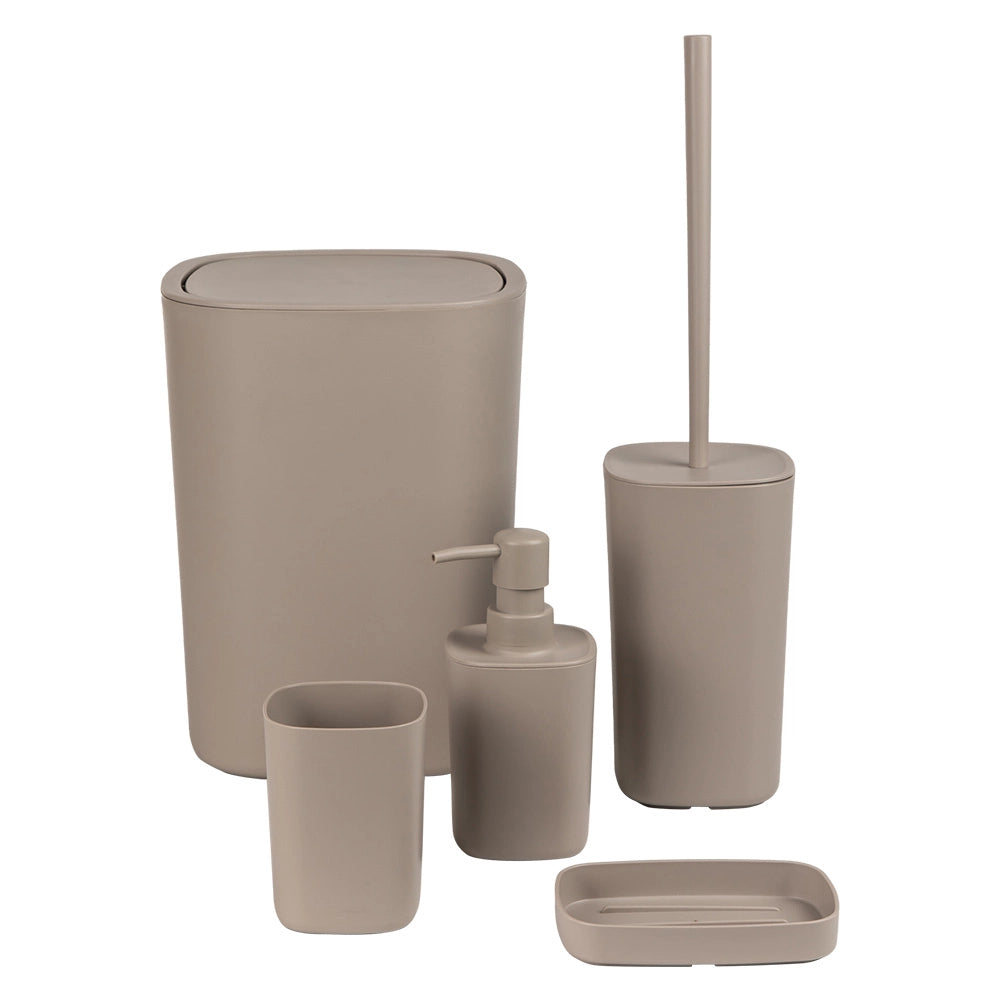 KIT ACCESSORI DA BAGNO 'PODDY' col. tortora  - METAFORM