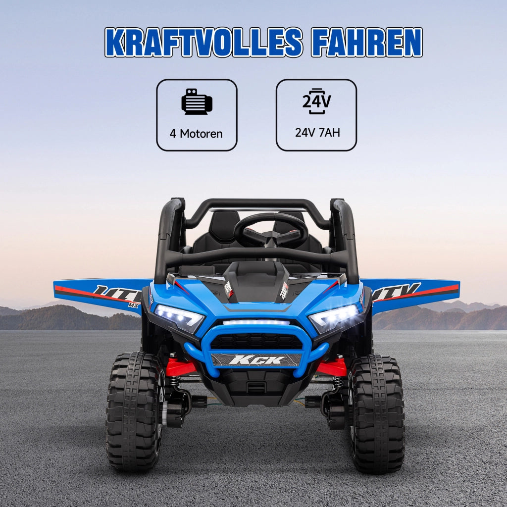 Auto Elettrica per Bambini 2 Posti ¨C Xylo ¨C Blu con Telecomando e Luci LED