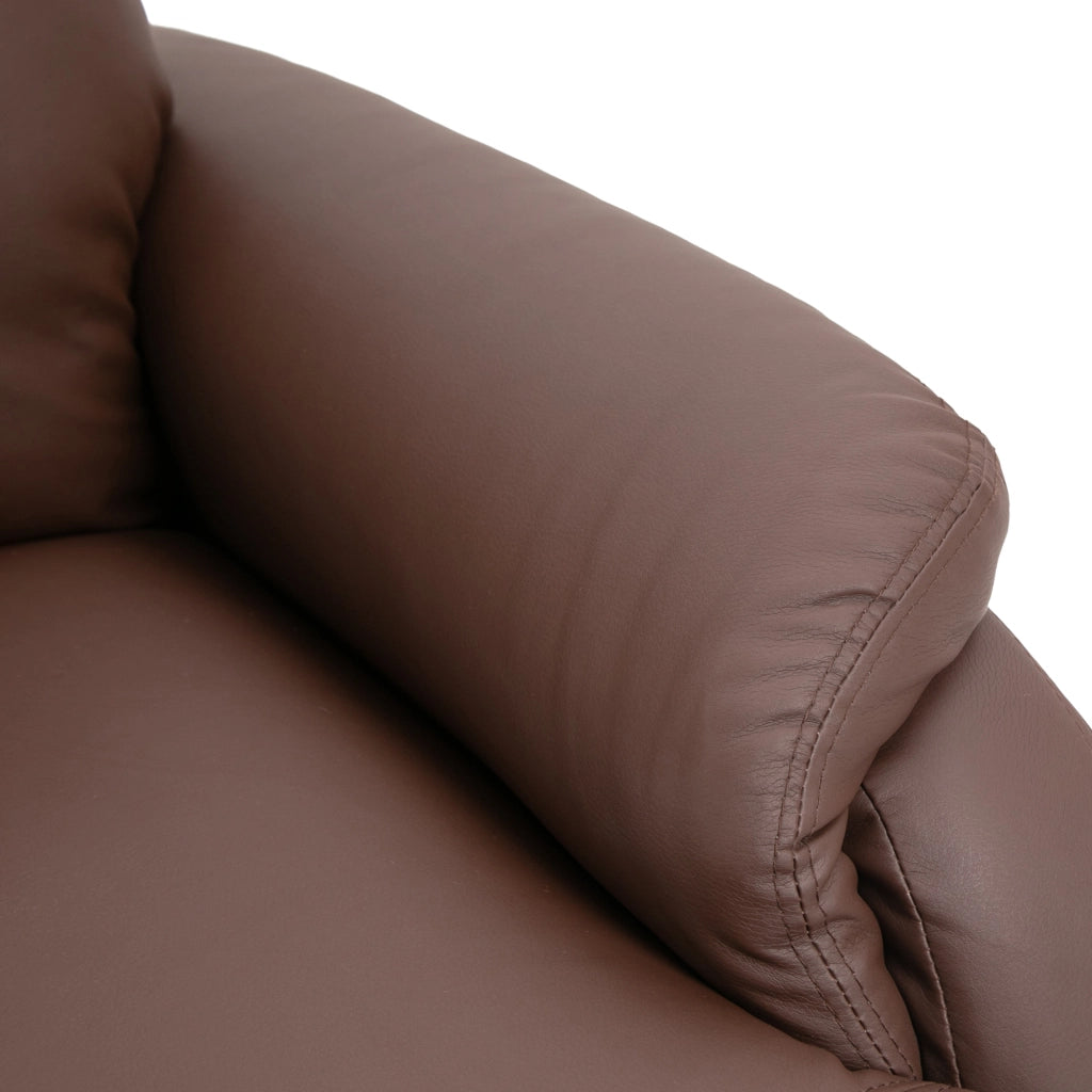 Poltrona Relax Reclinabile Manuale con Poggiapiedi ¨C Xylo ¨C Similpelle Marrone 76x91x106cm