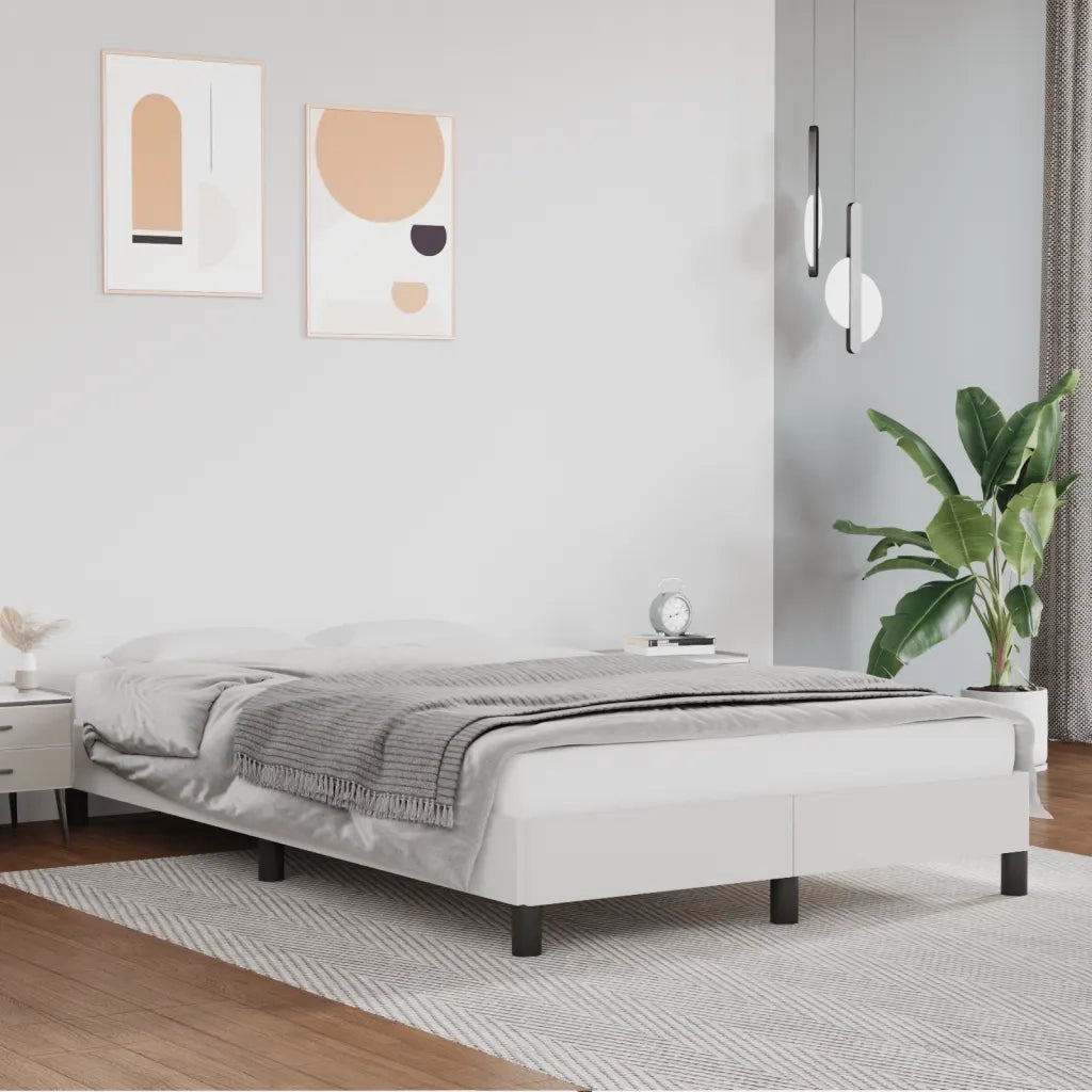 Giroletto senza Materasso-Struttura Letto Bianco 120x190 cm Similpelle 772167