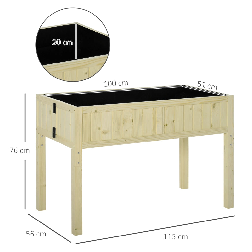 Letto Pieghevole in Legno per Orto Rialzato ¨C zephmum ¨C 115x56x76 cm Legno