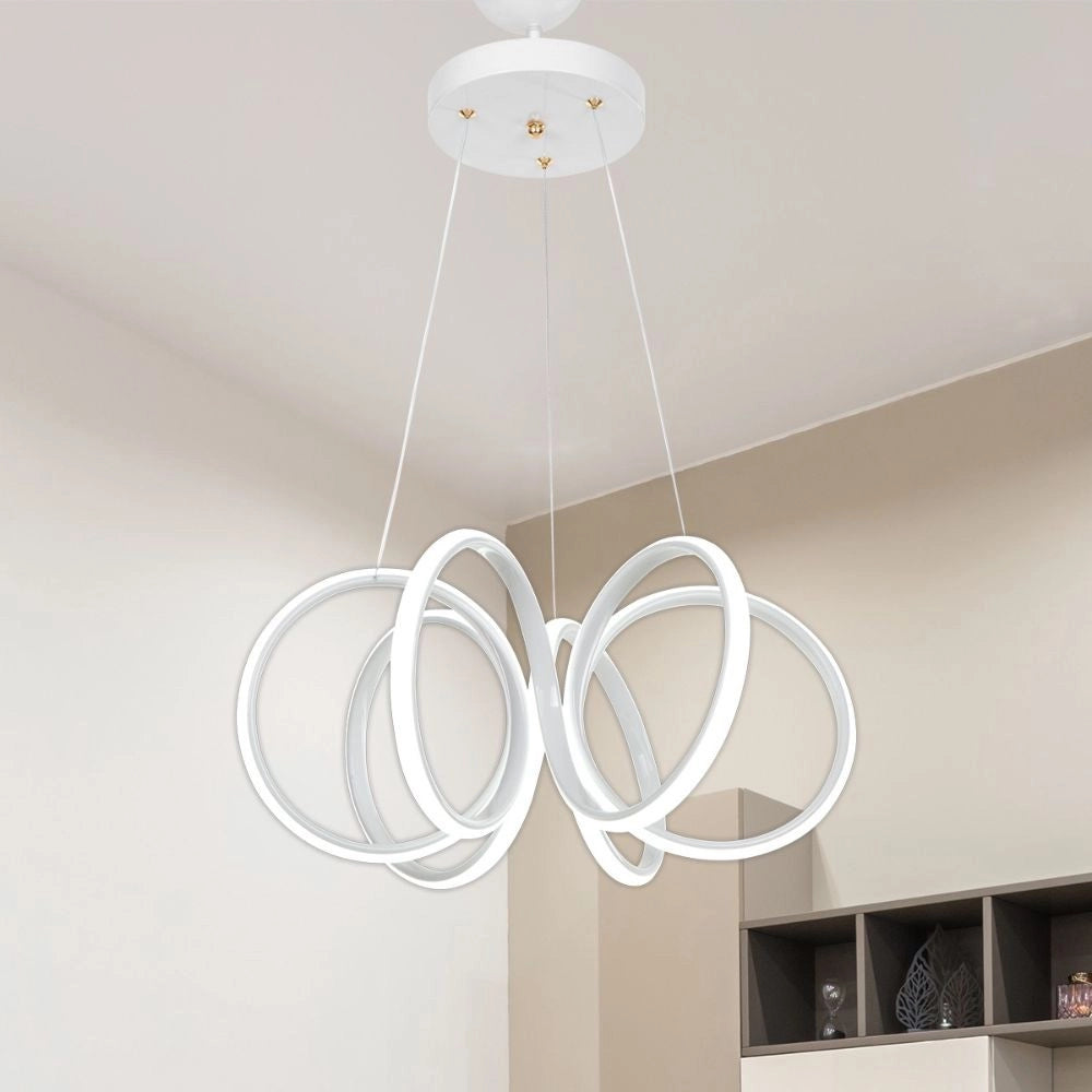 Lampada a sospensione LED Ilya forma spirale bianca MDL4439 EFFEZ