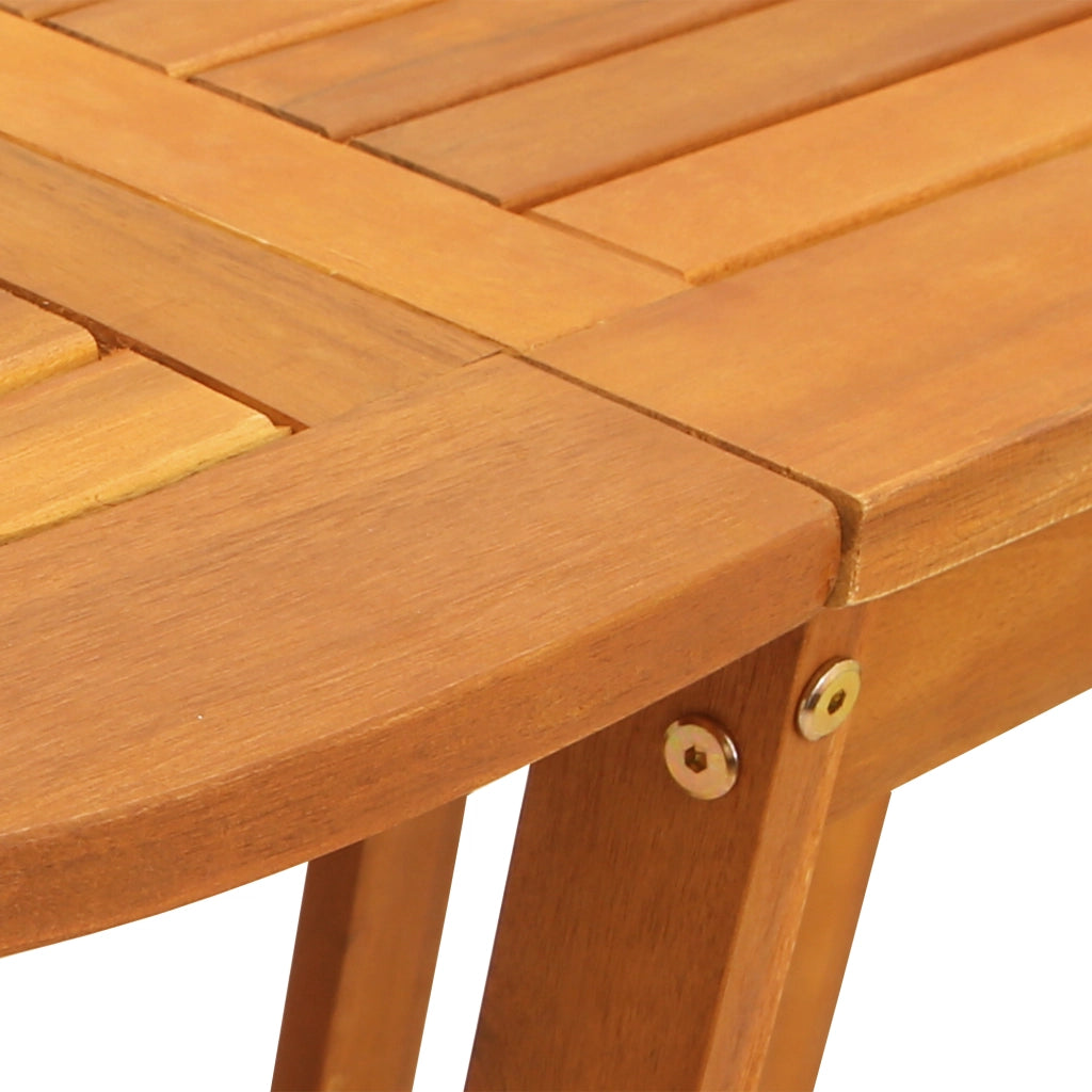 Tavolo da giardino pieghevole a farfalla 110x60x72 cm in legno massello di acacia