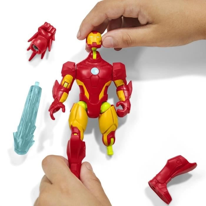 MixMashers Iron Man, statuetta personalizzabile da 12 cm da abbinare e mixare con accessori, Marvel, dai 4 anni