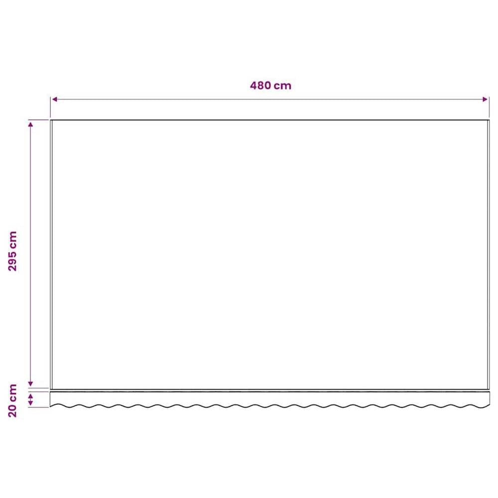 Awning Fabric Canvas Blue & White 500x300 Cm