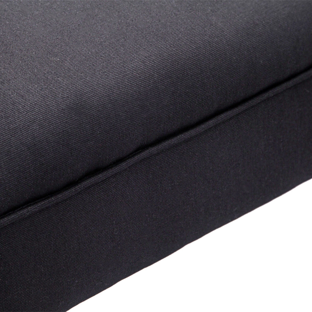 Panca Letto Imbottita con Braccioli ¨C Zephmum ¨C Nero 102x35x51 cm