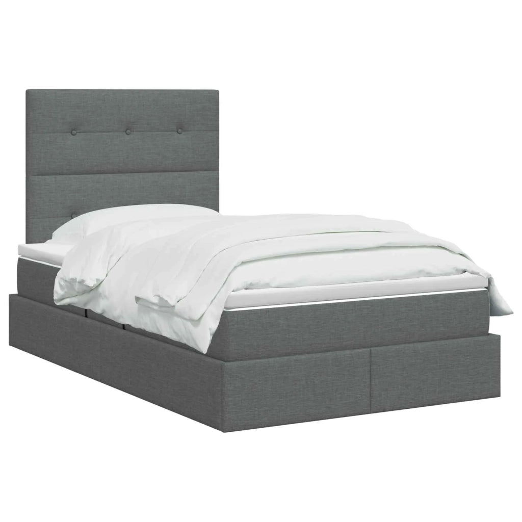 Letto con contenitore e materasso Grigio Scuro 120 x 200 cm 3459496