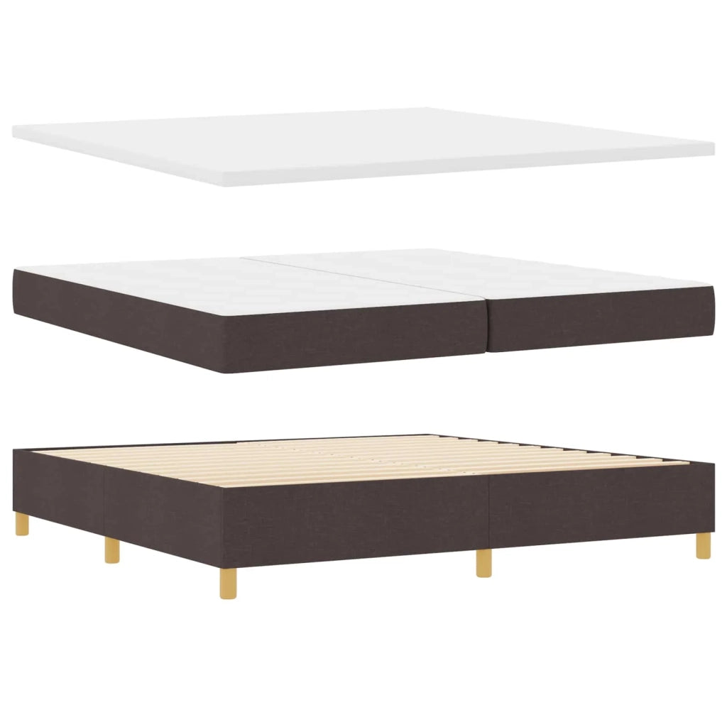 Letto a molle con materasso con led Grigio 140 x 200 cm Tessuto