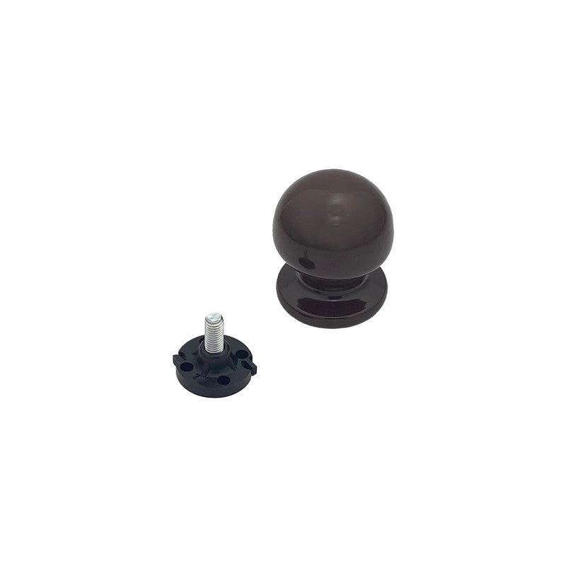 Pomolo fisso per porta SAGUATTI 869/50UB in alluminio marrone lucido